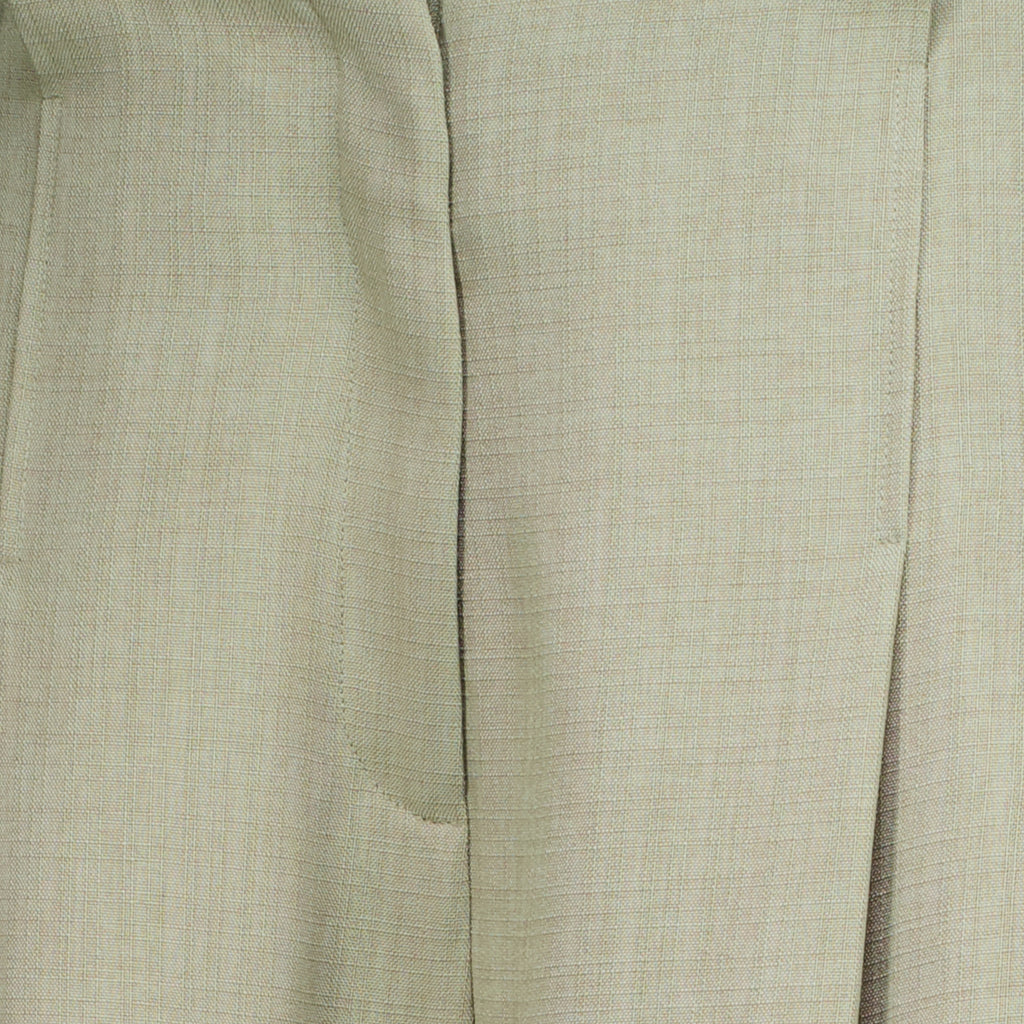 Pantalons Calças Kaki Plissadas Largo Iro Kaki Femme