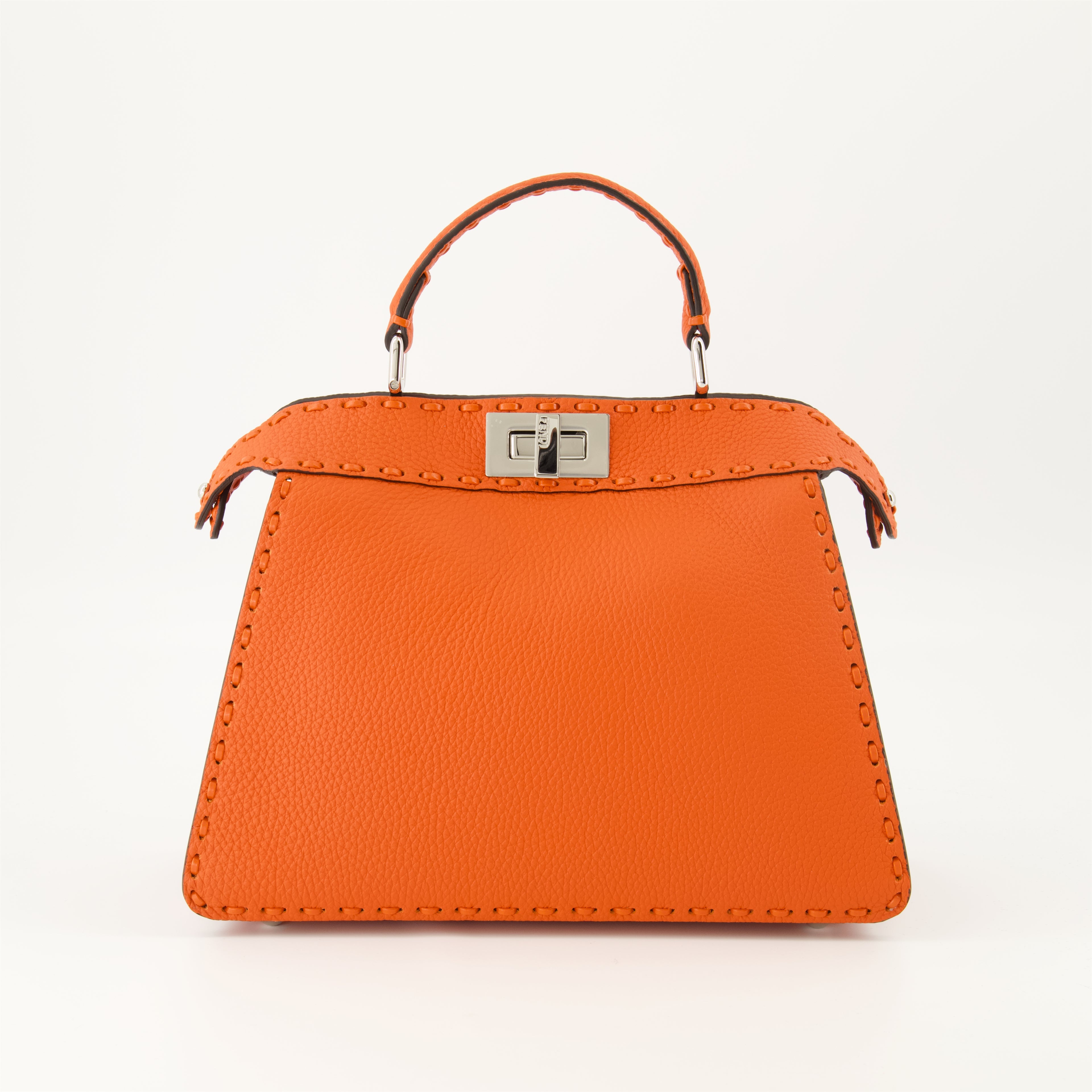 Sacs à main et épaule Sac Peekaboo ISeeU Small Fendi Orange Femme