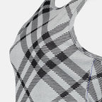 Tops Débardeur à carreaux Burberry Cinza Femme