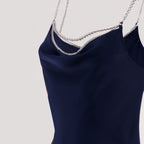 Vestidos Vestido Longo de Cetim Rabanne Azul escuro Femme