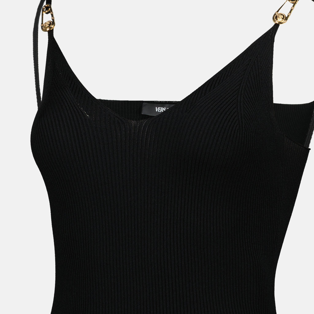 Vestidos Vestido de Malha Preto Versace Preto Femme