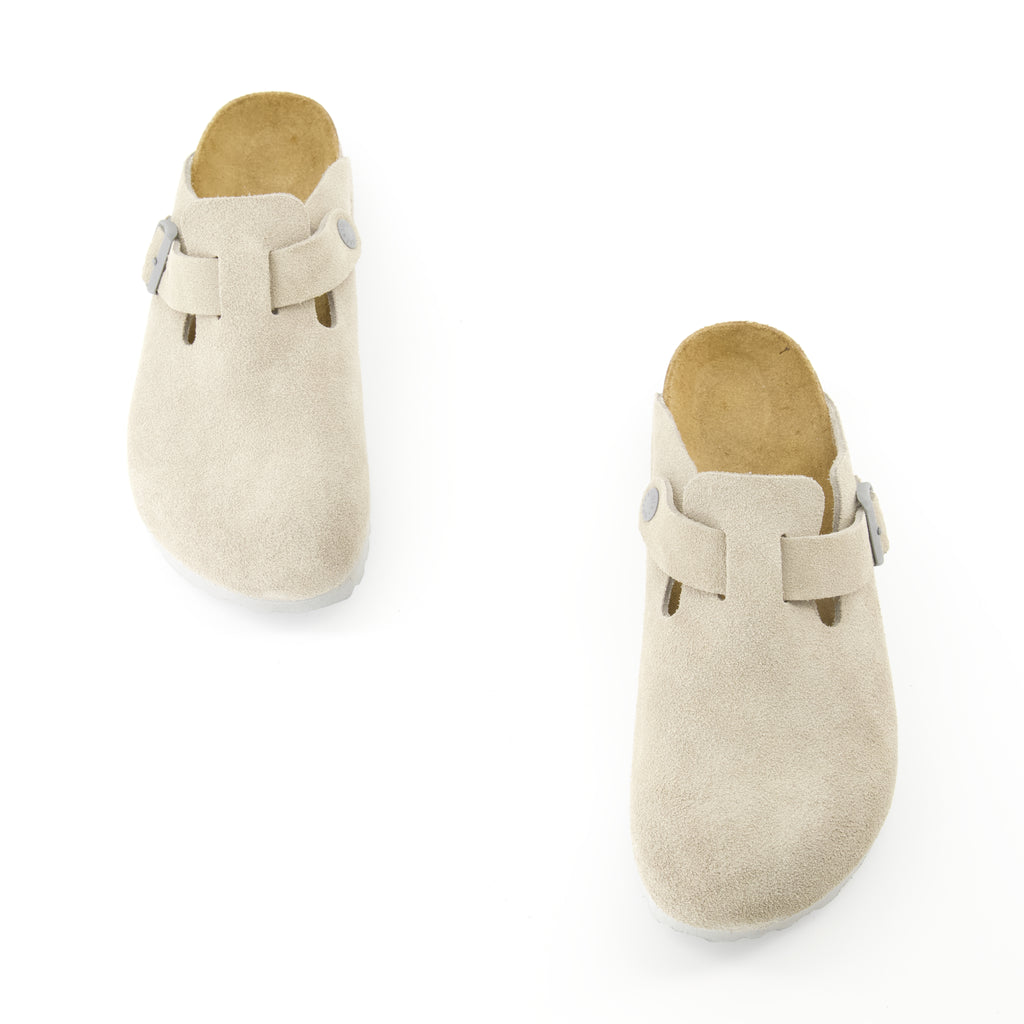 Chaussures ouvertes Mules Boston Birkenstock Kaki Femme