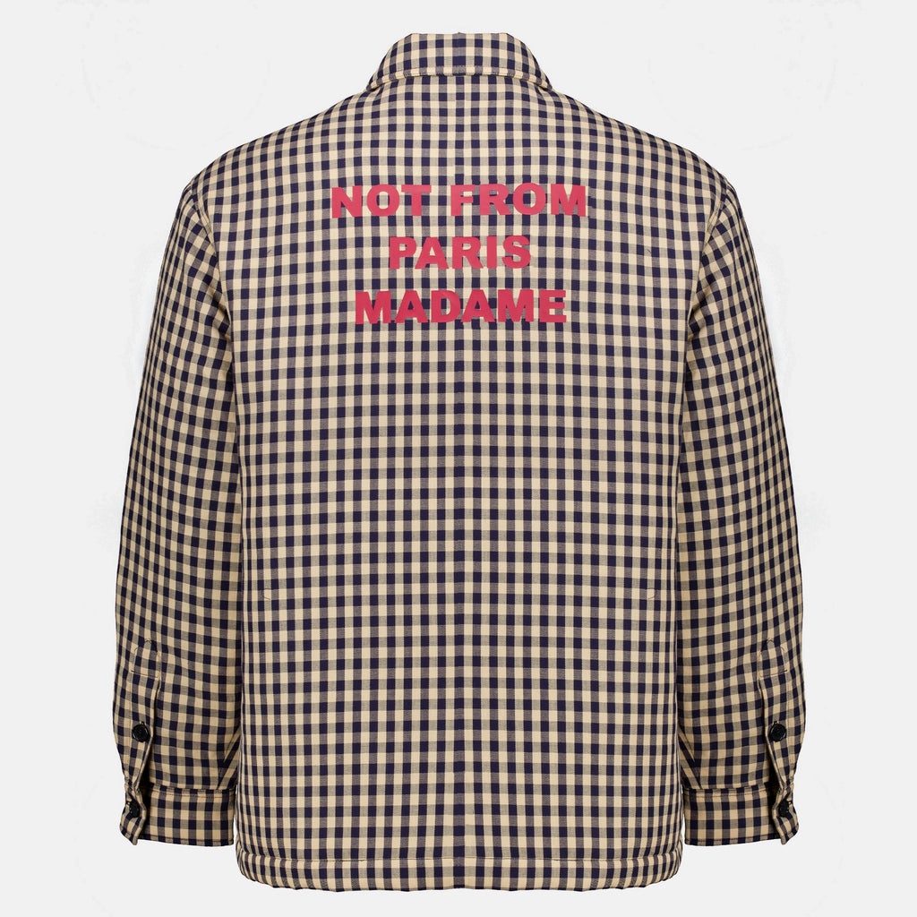 Chemises Surchemise Slogan à carreaux marron Drole De Monsieur Marron Homme