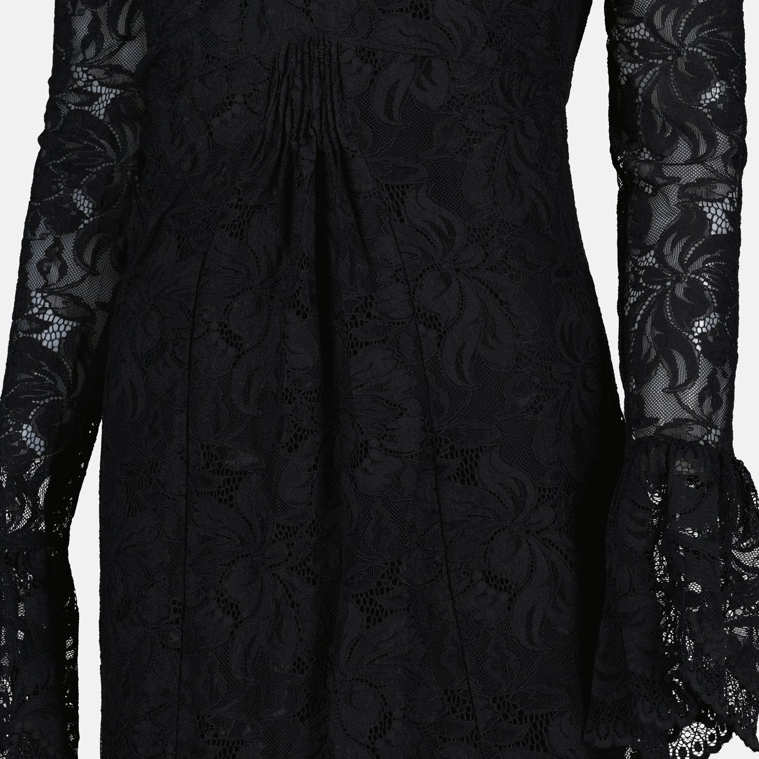 Abiti Robe longue en dentelle Rabanne Nero Femme