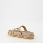 Compensées et plateformes Sandales Rockstud Platform Valentino Garavani Beige Femme
