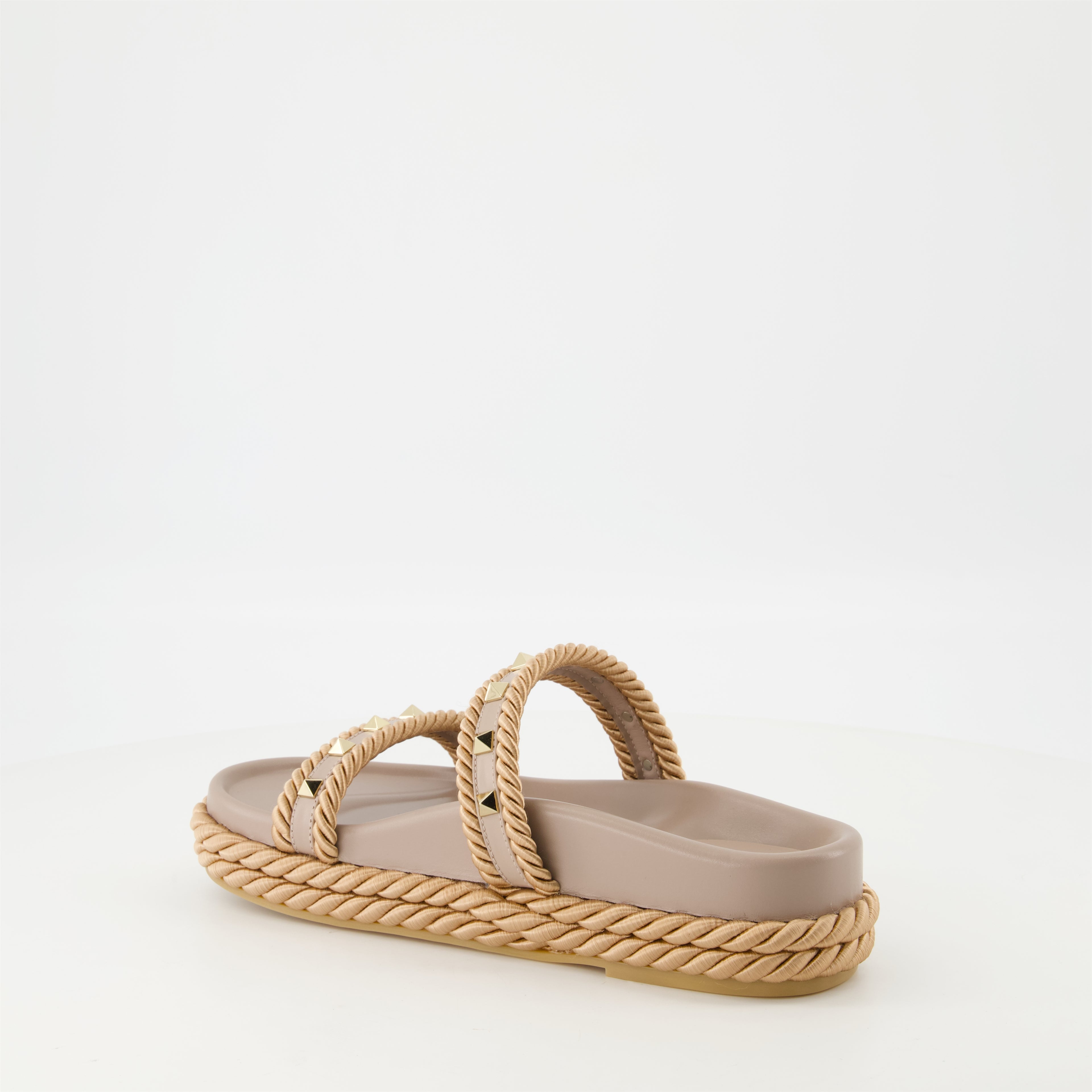 Compensées et plateformes Sandales Rockstud Platform Valentino Garavani Beige Femme