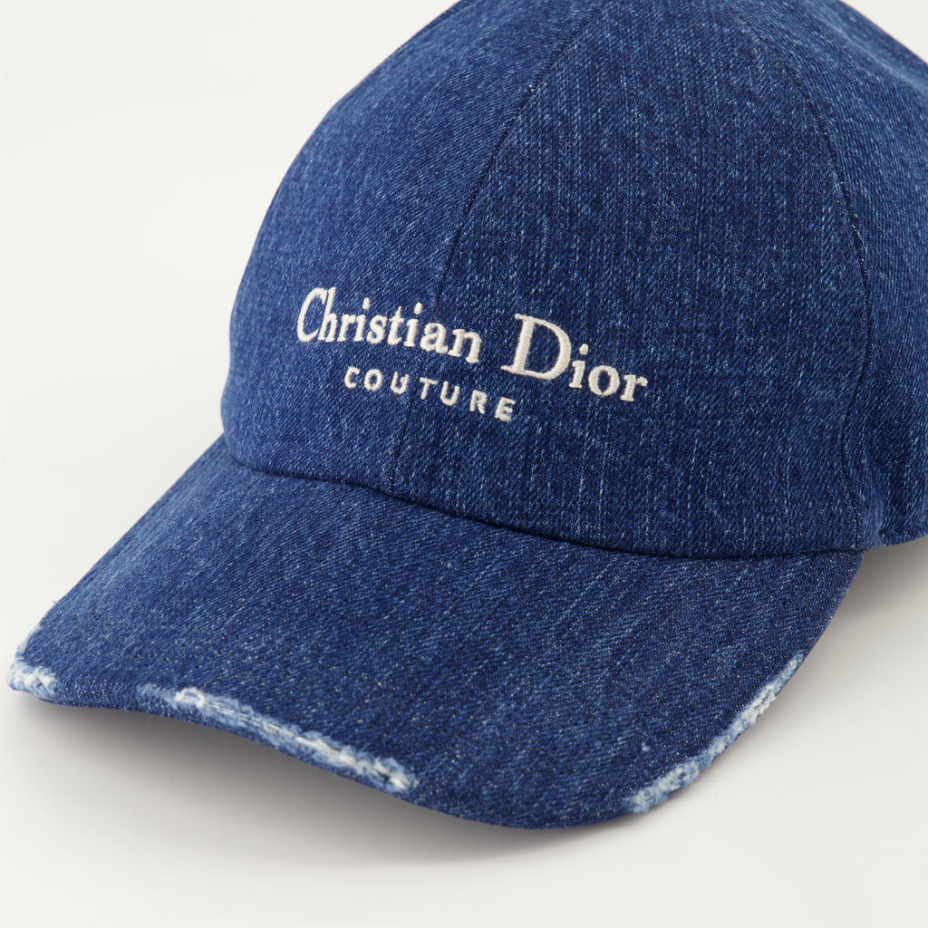 모자, 캡 및 비니 쿠튀르 데님 캡 Dior 파란색 Homme
