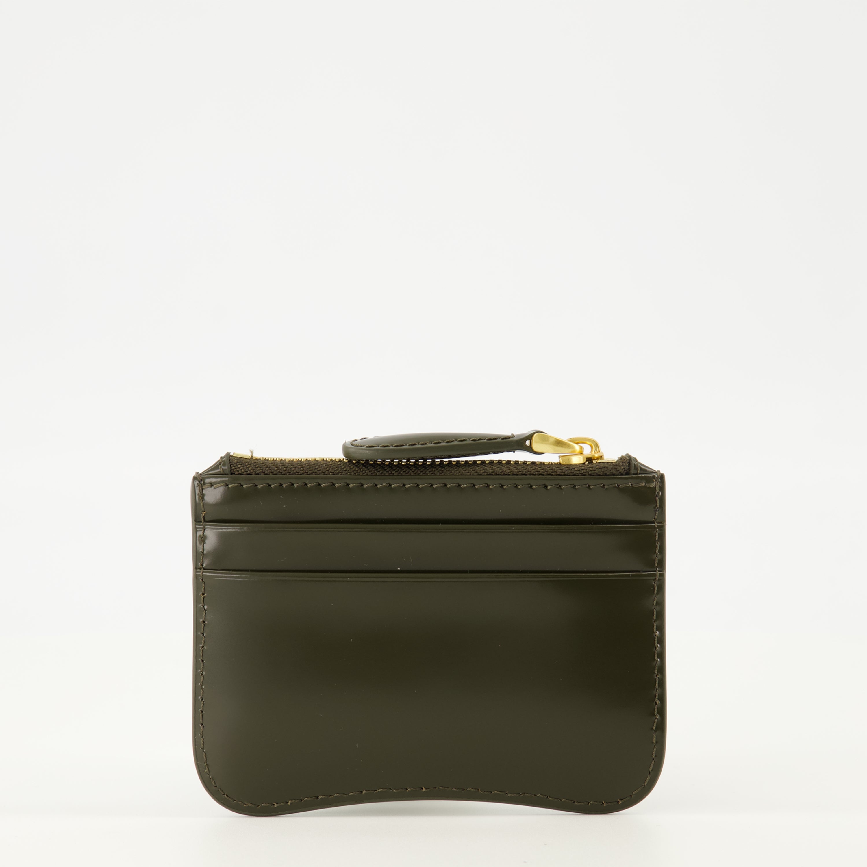 Image de l'article Porte-cartes zippé Paris Paris kaki de la marque Ami PARIS pour Unisex - Saison Printemps-Été 2026 - Vue de Dos