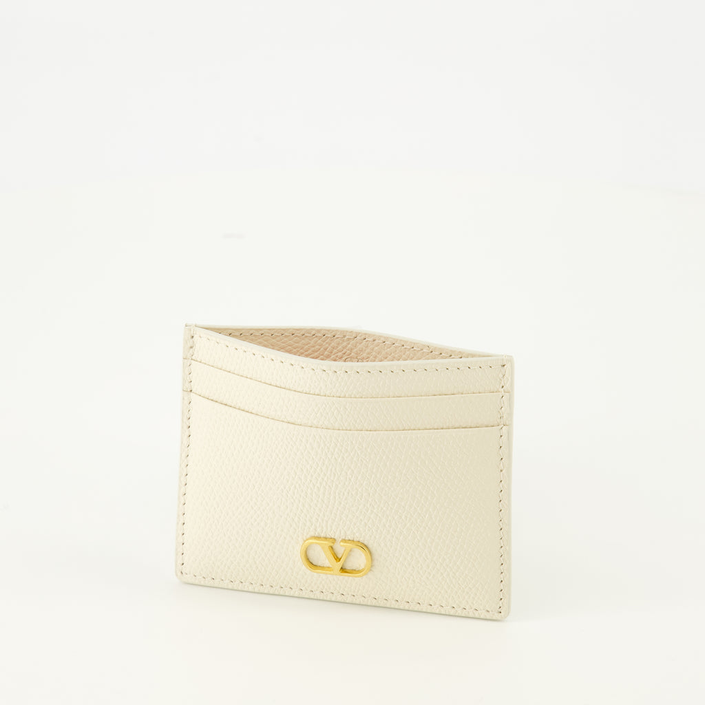 Immagine del portacarte Vlogo beige del marchio Valentino Garavani per Donna - Stagione Primavera-Estate 2026 - Vista Dettagliata_2