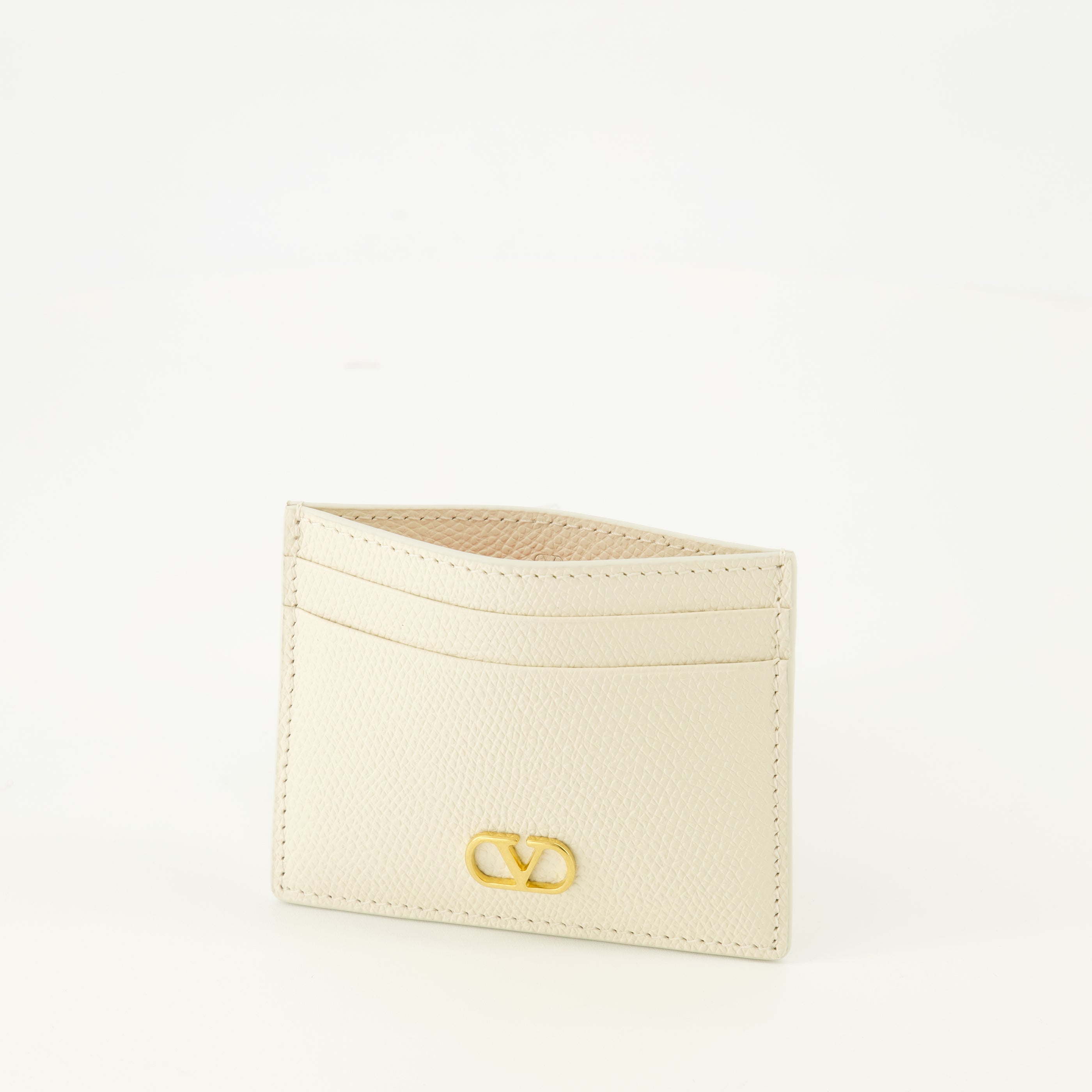 Immagine del portacarte Vlogo beige del marchio Valentino Garavani per Donna - Stagione Primavera-Estate 2026 - Vista Dettagliata_2