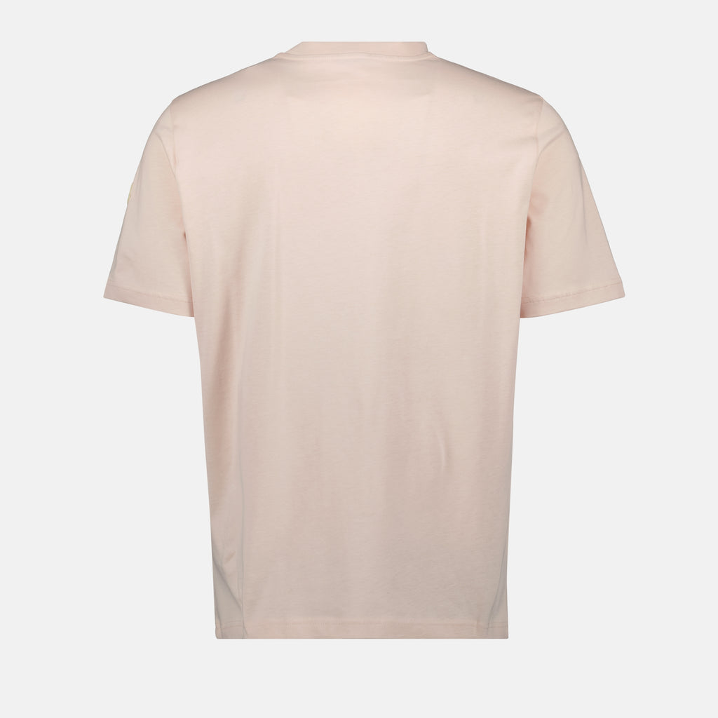 T-shirts T-shirt à logo brodé Moncler Rose Homme