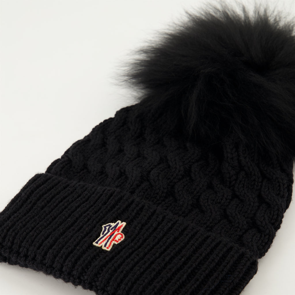 Gorras, sombreros y gorros Bonnet à pompon Moncler Grenoble Negro Femme