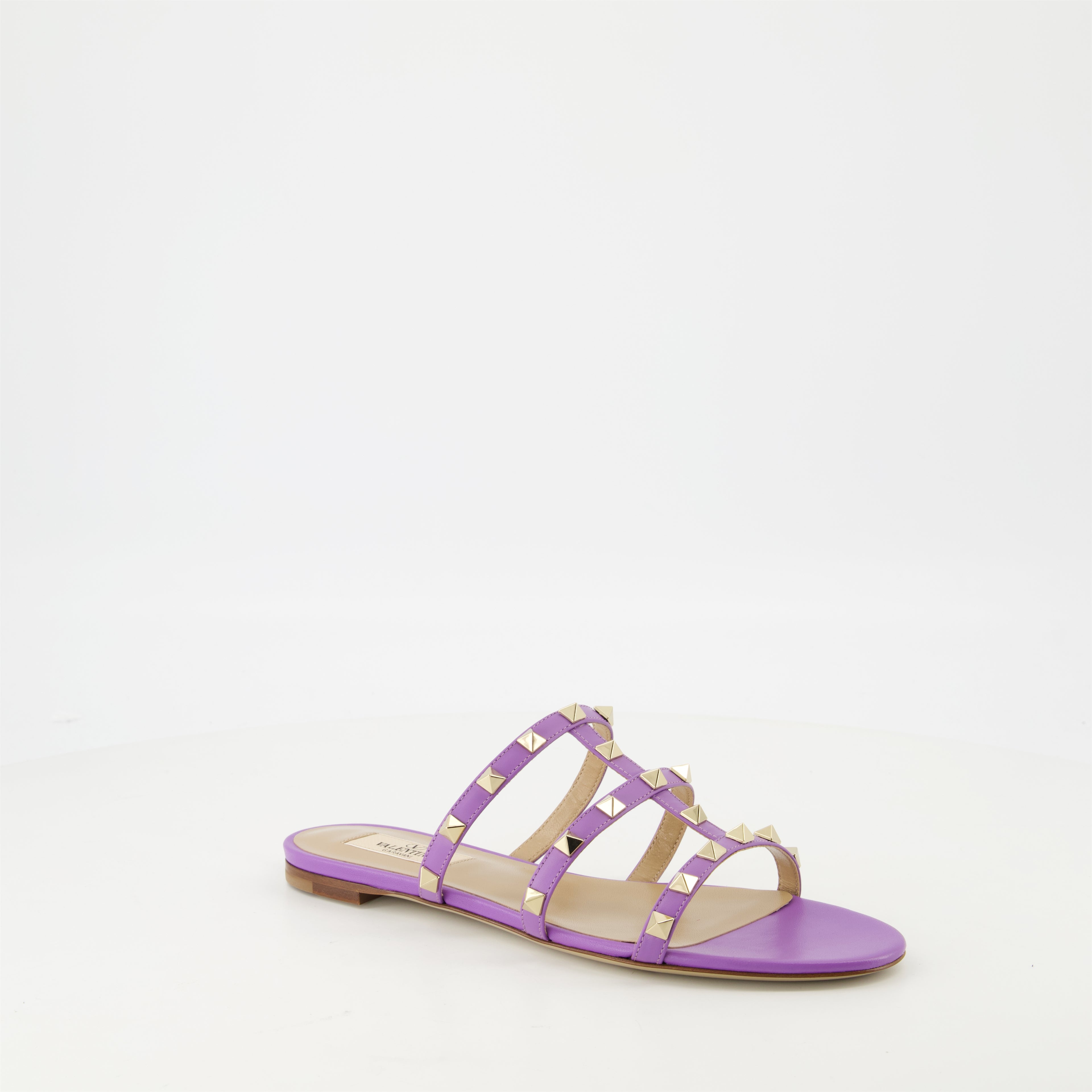 Chaussures ouvertes Sandales Rockstud Valentino Garavani Violet Femme