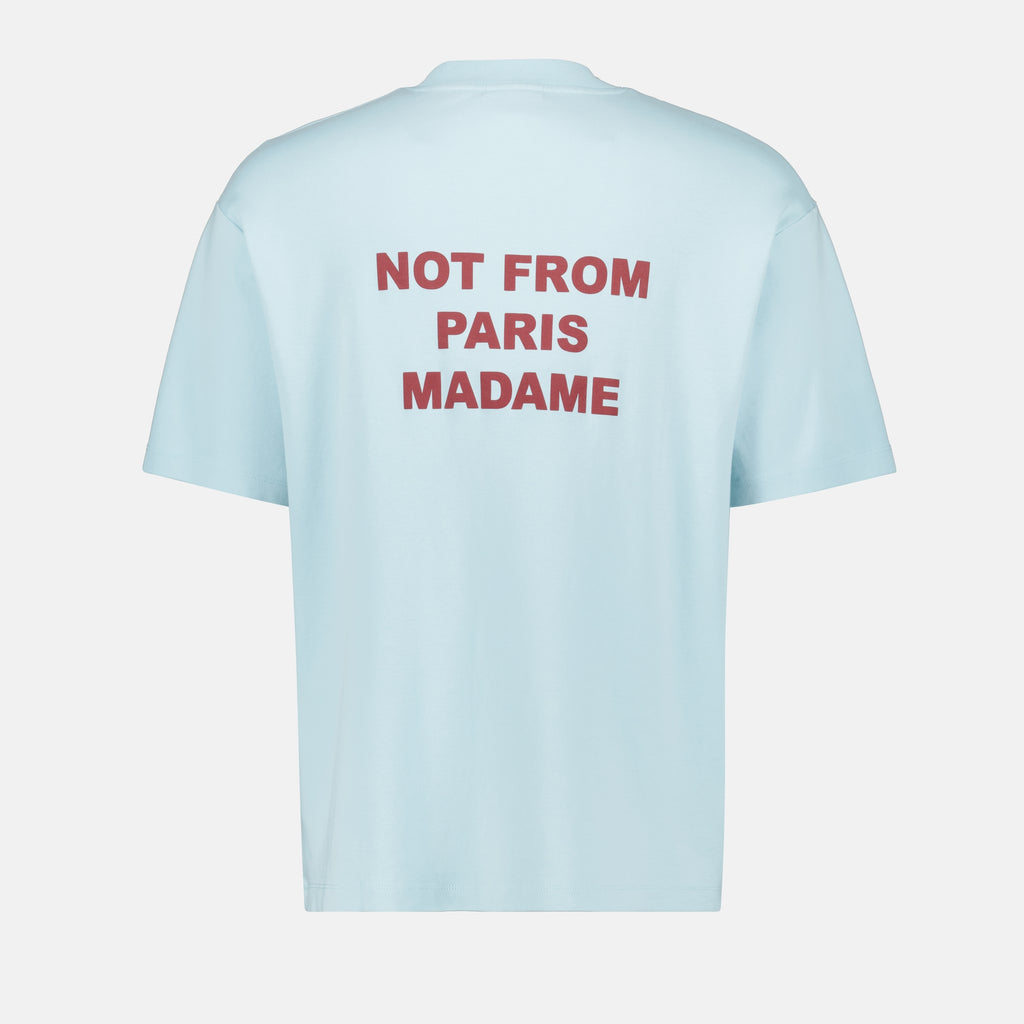 티셔츠 슬로건 티셔츠 Drole De Monsieur 파란색 Homme