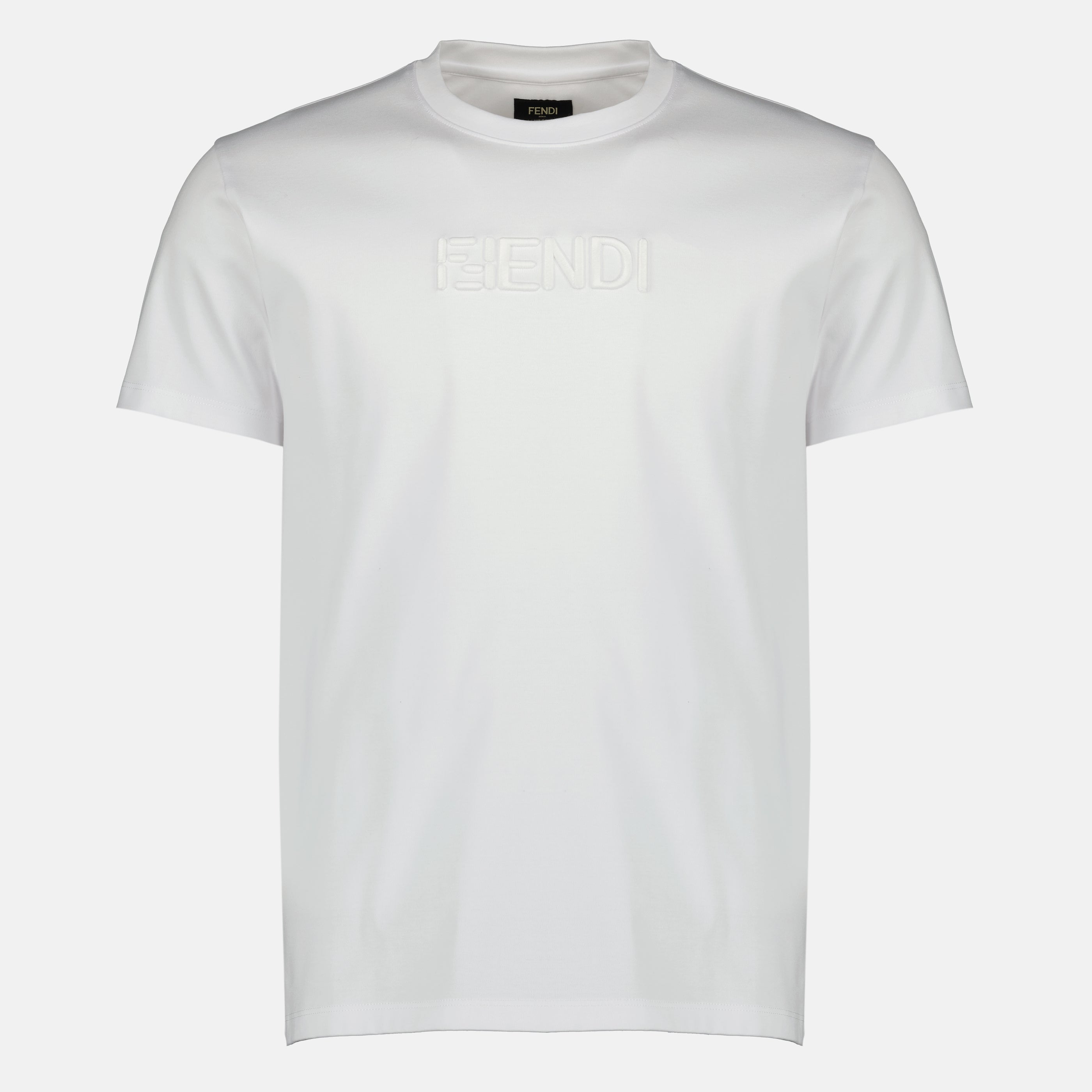 Image de l'article T-shirt en coton blanc de la marque Fendi pour Homme - Saison Printemps-Été 2026 - Vue de Face