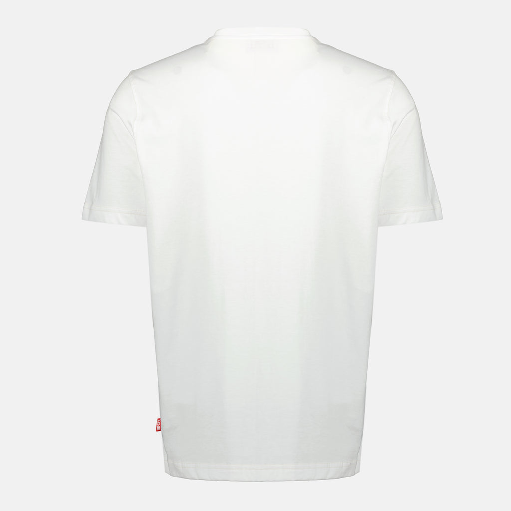 ディーゼルブランドの男性用TシャツT-Adjust-V5ホワイトの画像 - 2026年春夏 - 後面ビュー