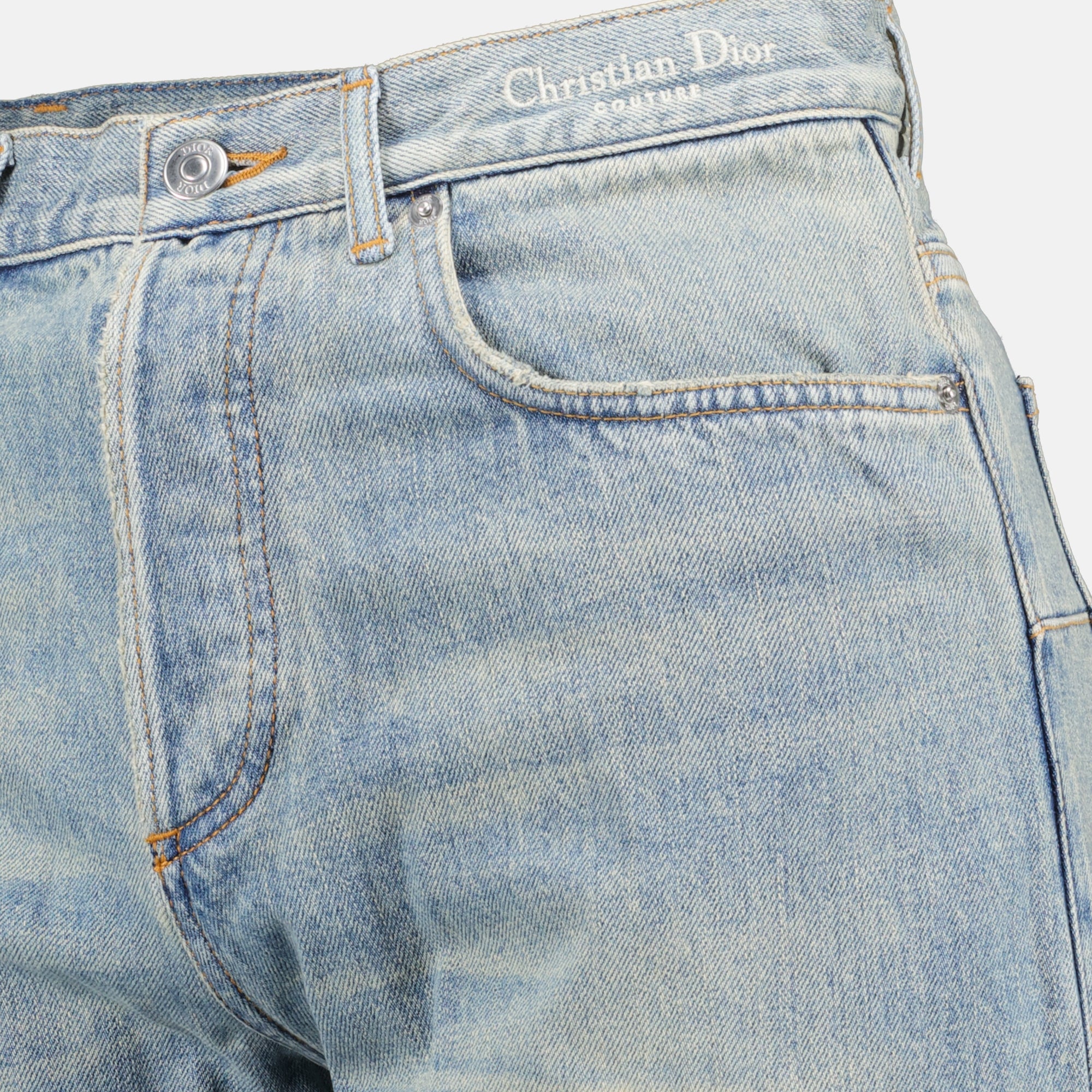 Pantalons Jean Héritage Dior Bleu Homme