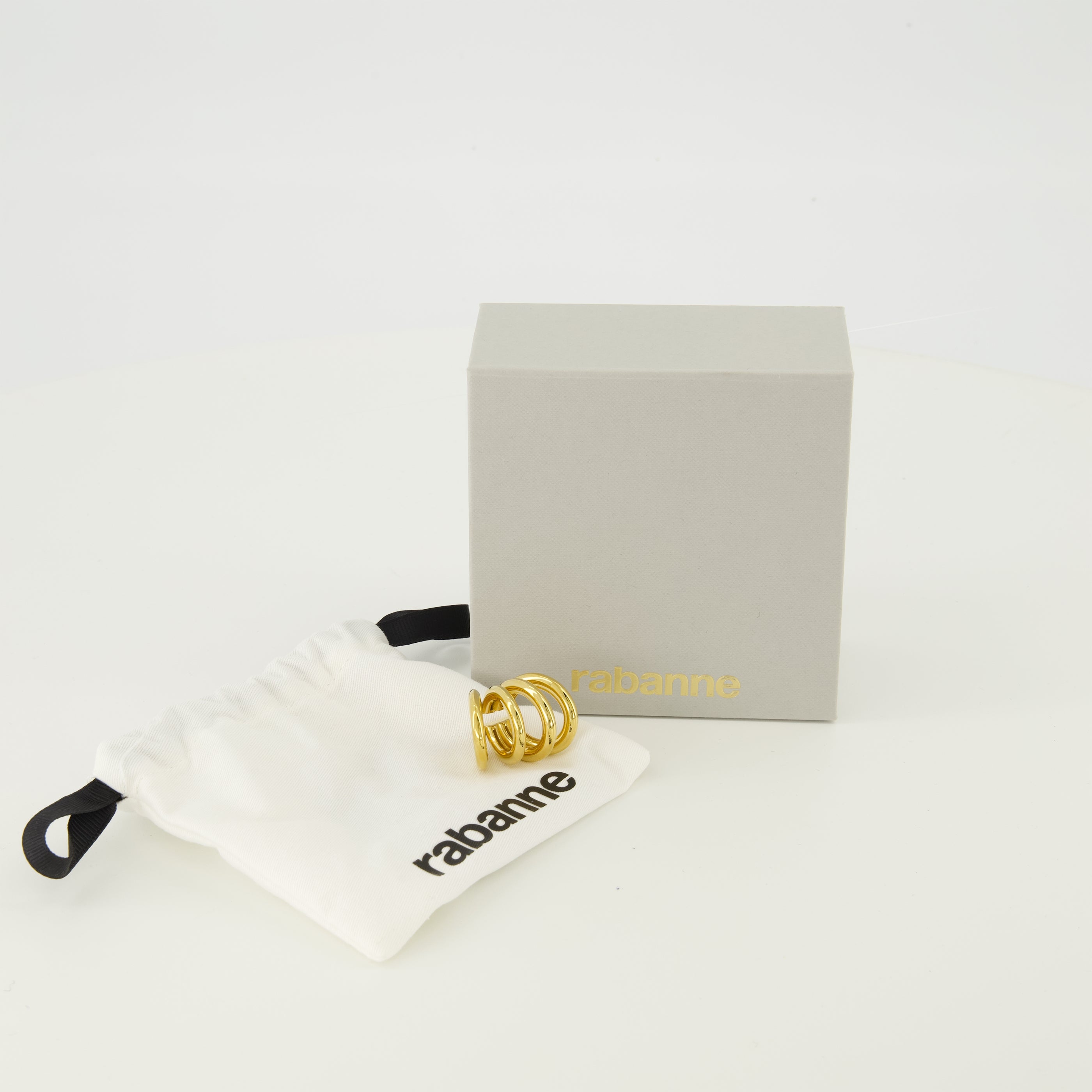 Bijoux Boucle d'oreille Punk doré Rabanne Doré Femme