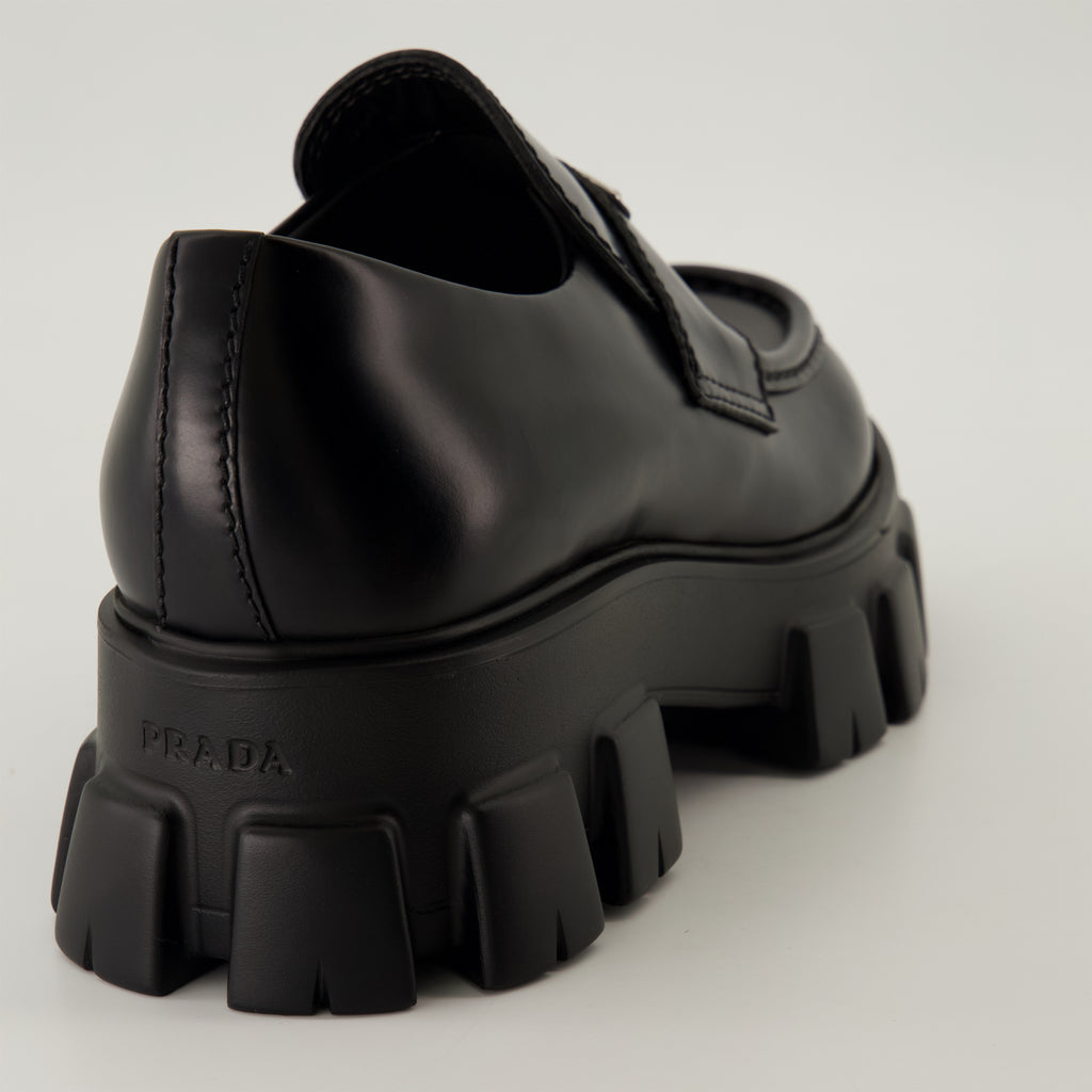 Mocassins Mocassins Monolith Prada Noir Homme