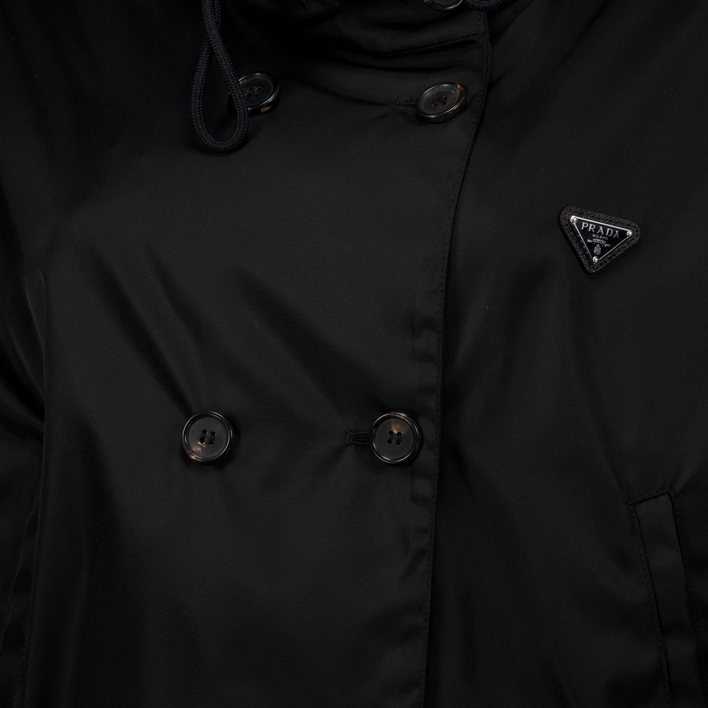 Manteaux Parka Preta em Re-Nylon Prada Noir Femme