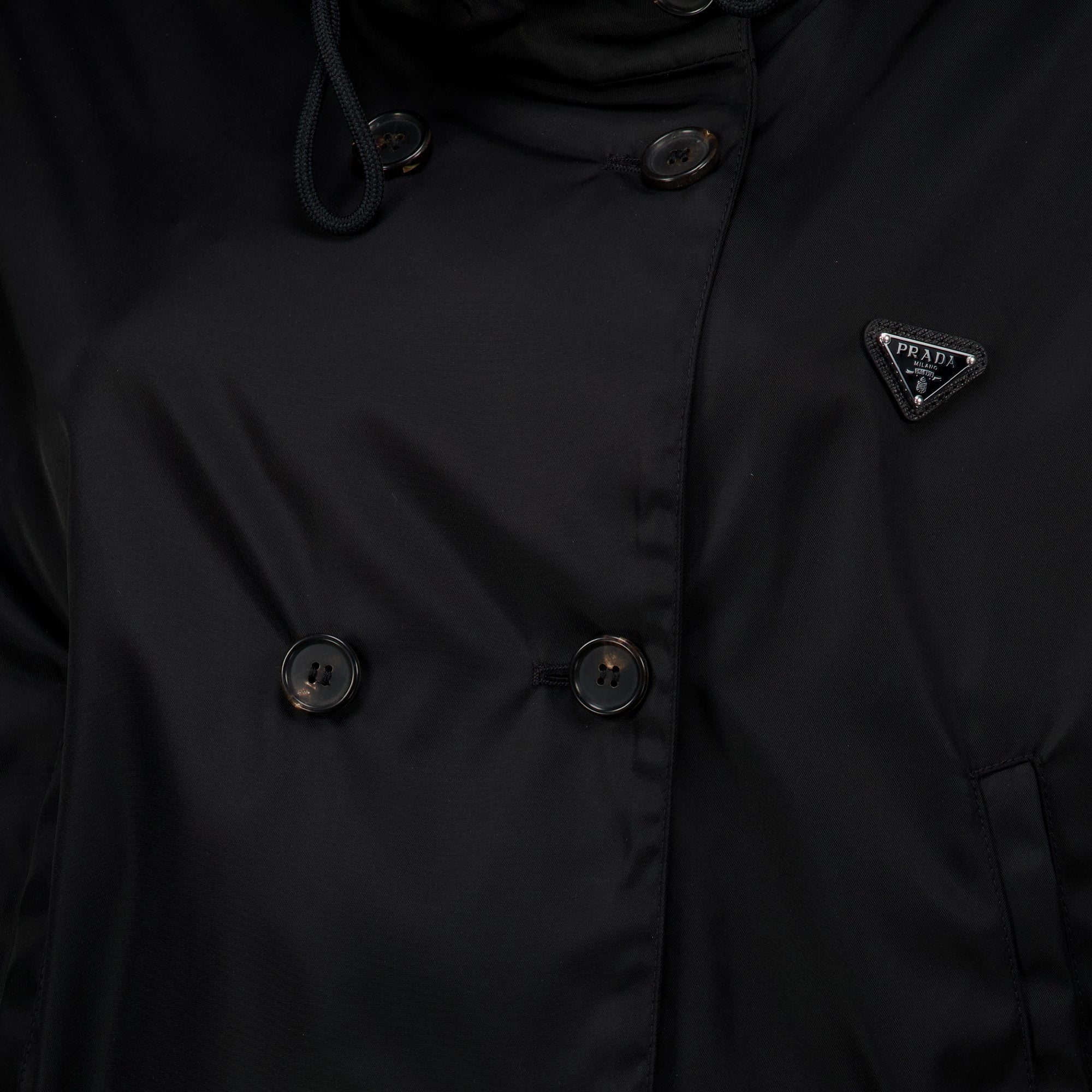 Manteaux Parka noir en Re-Nylon Prada Noir Femme