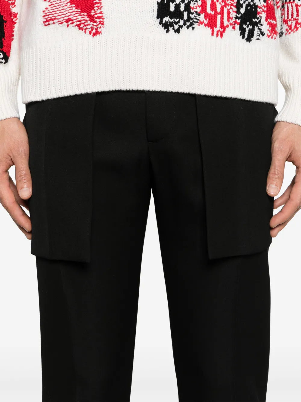 Pantalones Pantalones con Bolsillos Visibles Alexander McQueen Negro Homme