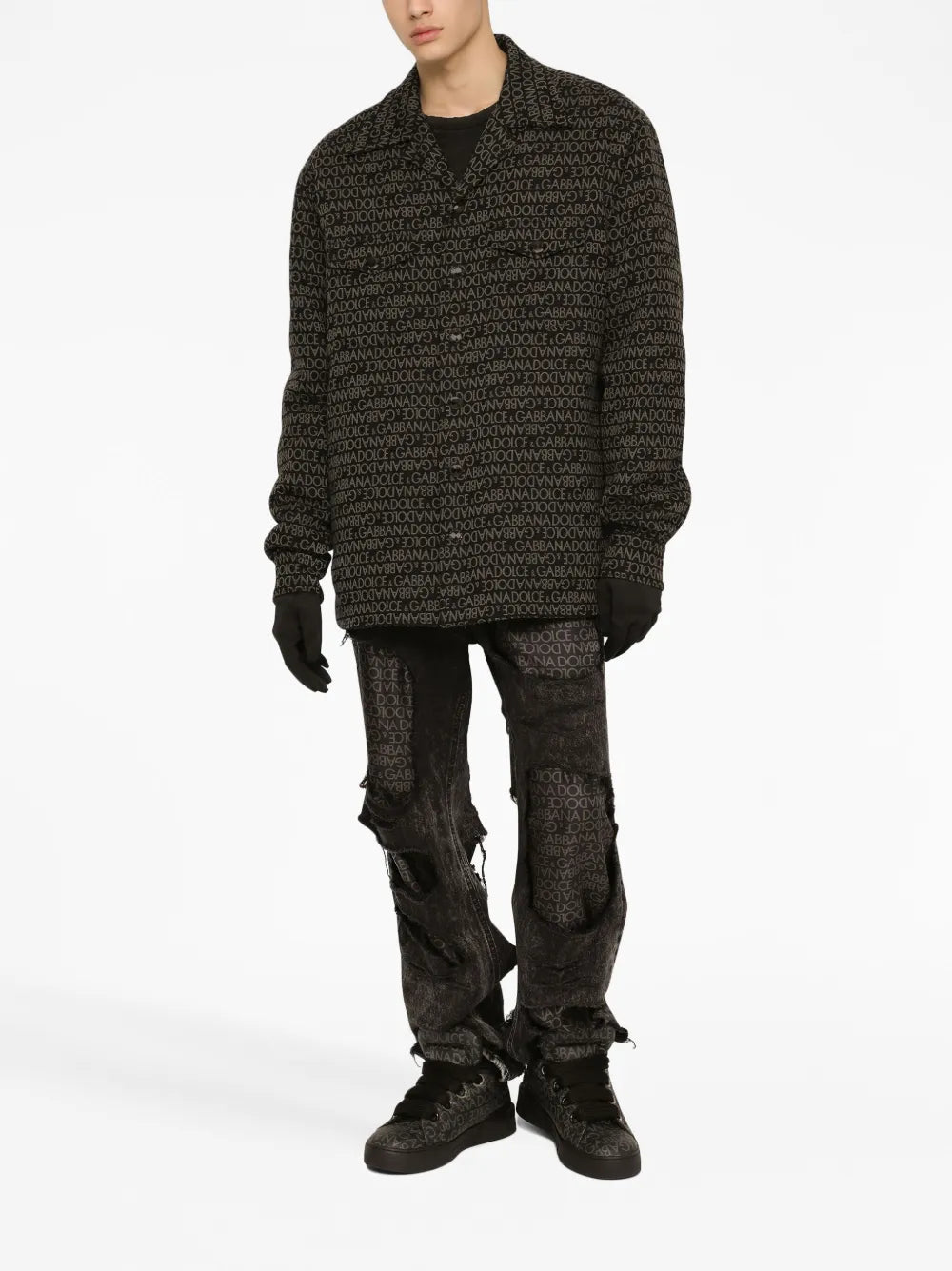 Hemden Monogrammierte Hemd Dolce & Gabbana Grau Homme