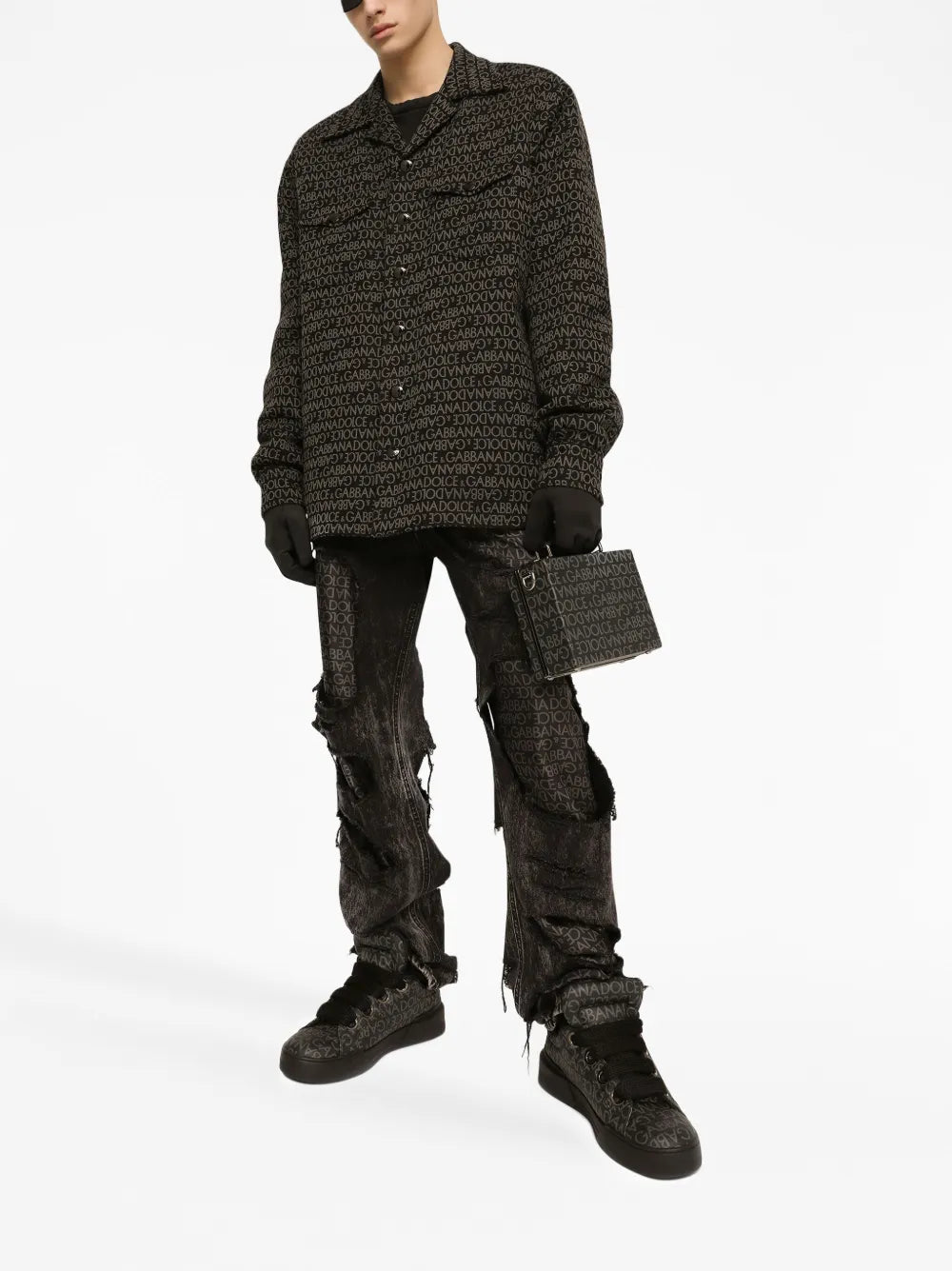 Hemden Monogrammierte Hemd Dolce & Gabbana Grau Homme