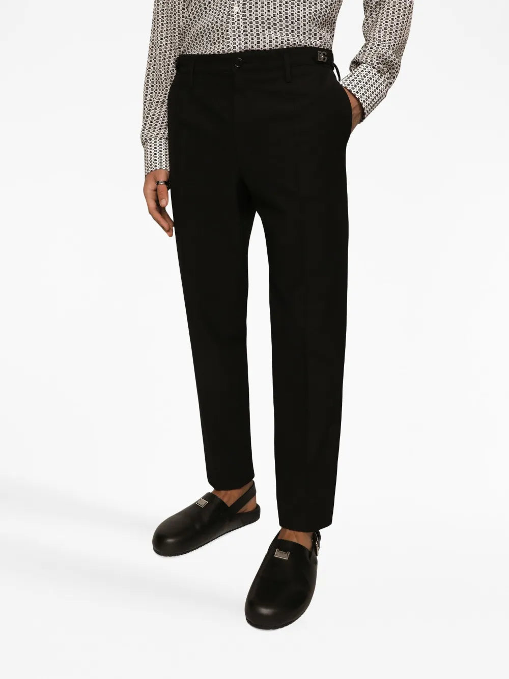 Pantalones Pantalones con Pinzas Dolce & Gabbana Negro Homme