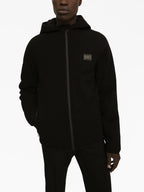 Jaquetas Corta-Vento com Placa de Logo Dolce & Gabbana Preto Homme