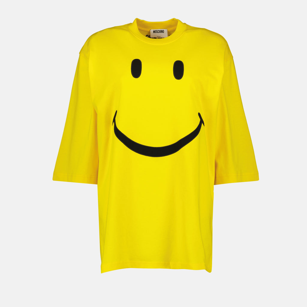 Immagine della maglietta Smiley di Moschino per donna - Stagione Autunno-Inverno 2025 - Vista Frontale