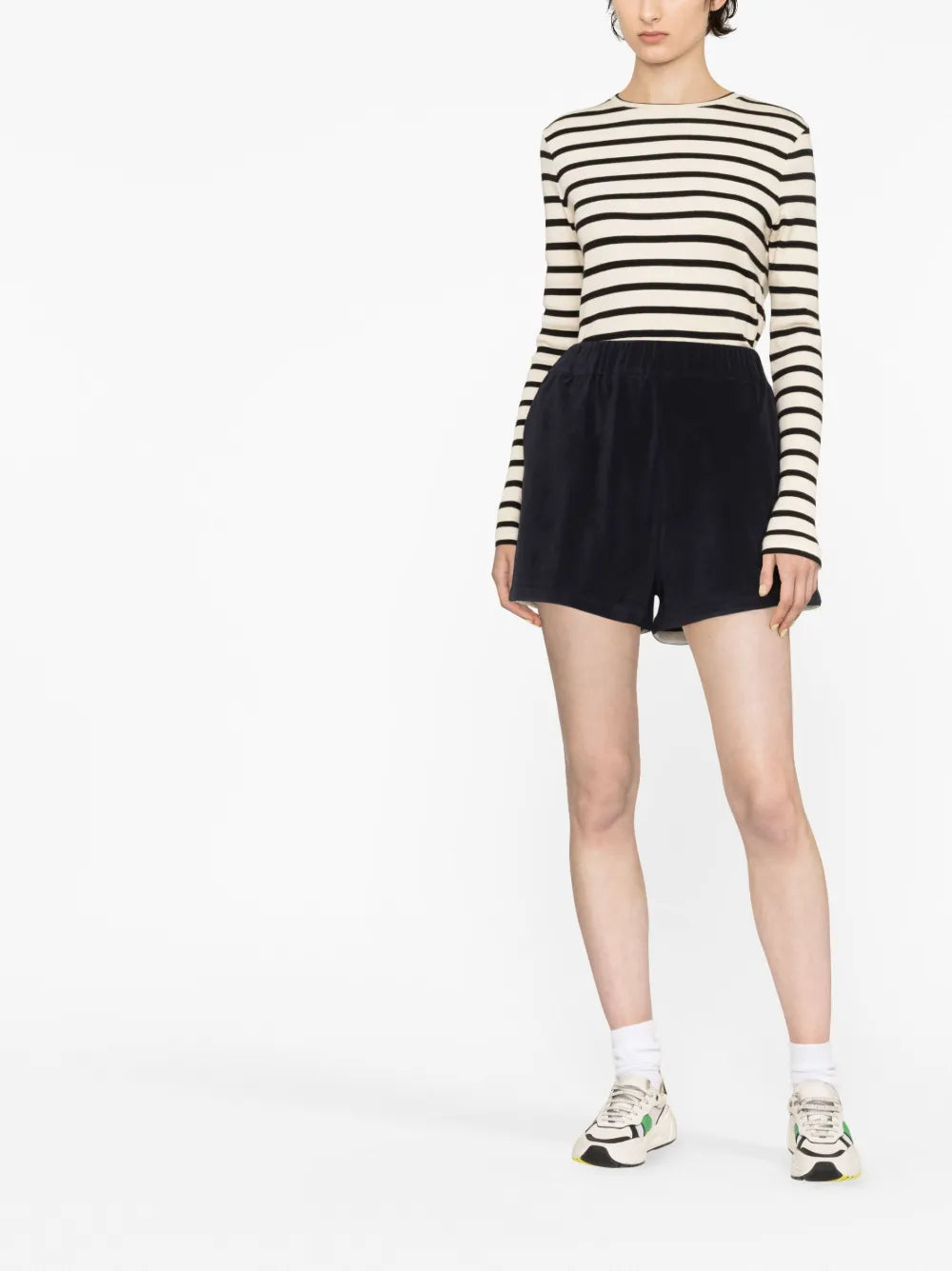 Shorts Short en tissu éponge Moncler Bleu foncé Femme