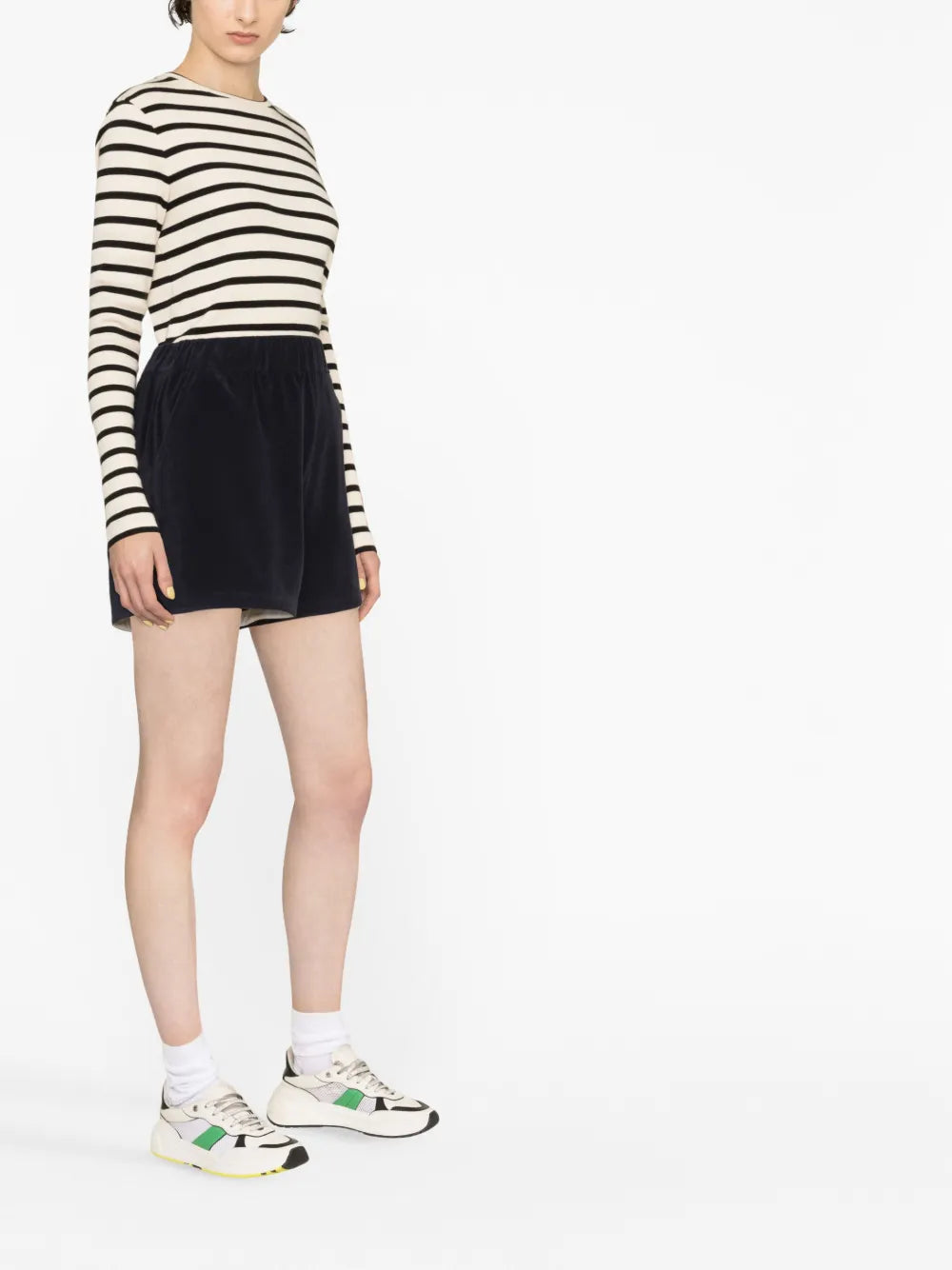 Shorts Short en tissu éponge Moncler Bleu foncé Femme