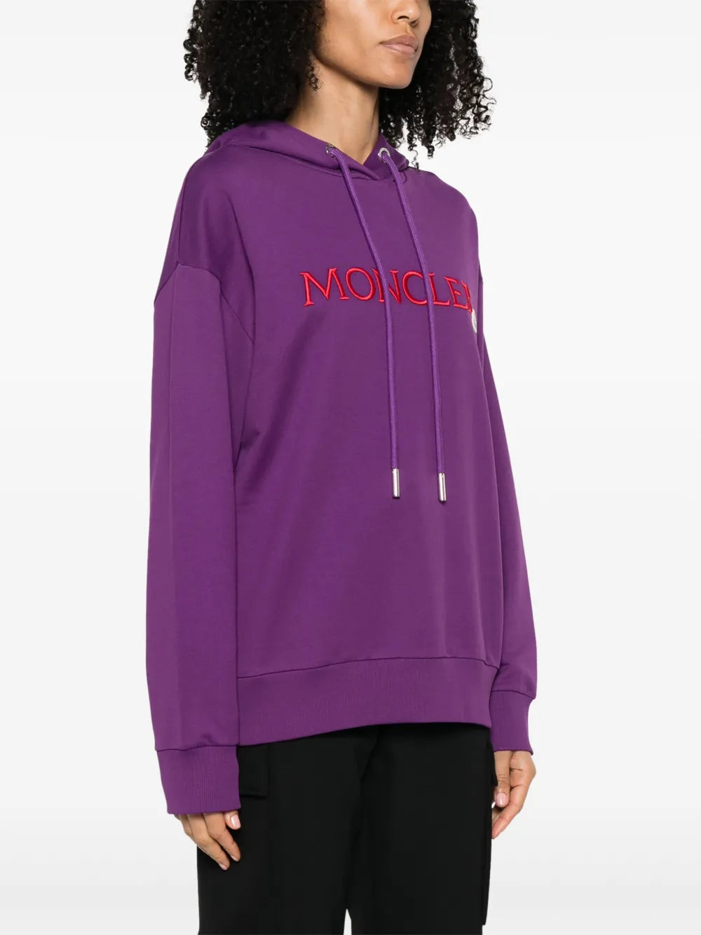Sweatshirts Double Logo Hoodie Moncler Purple Women