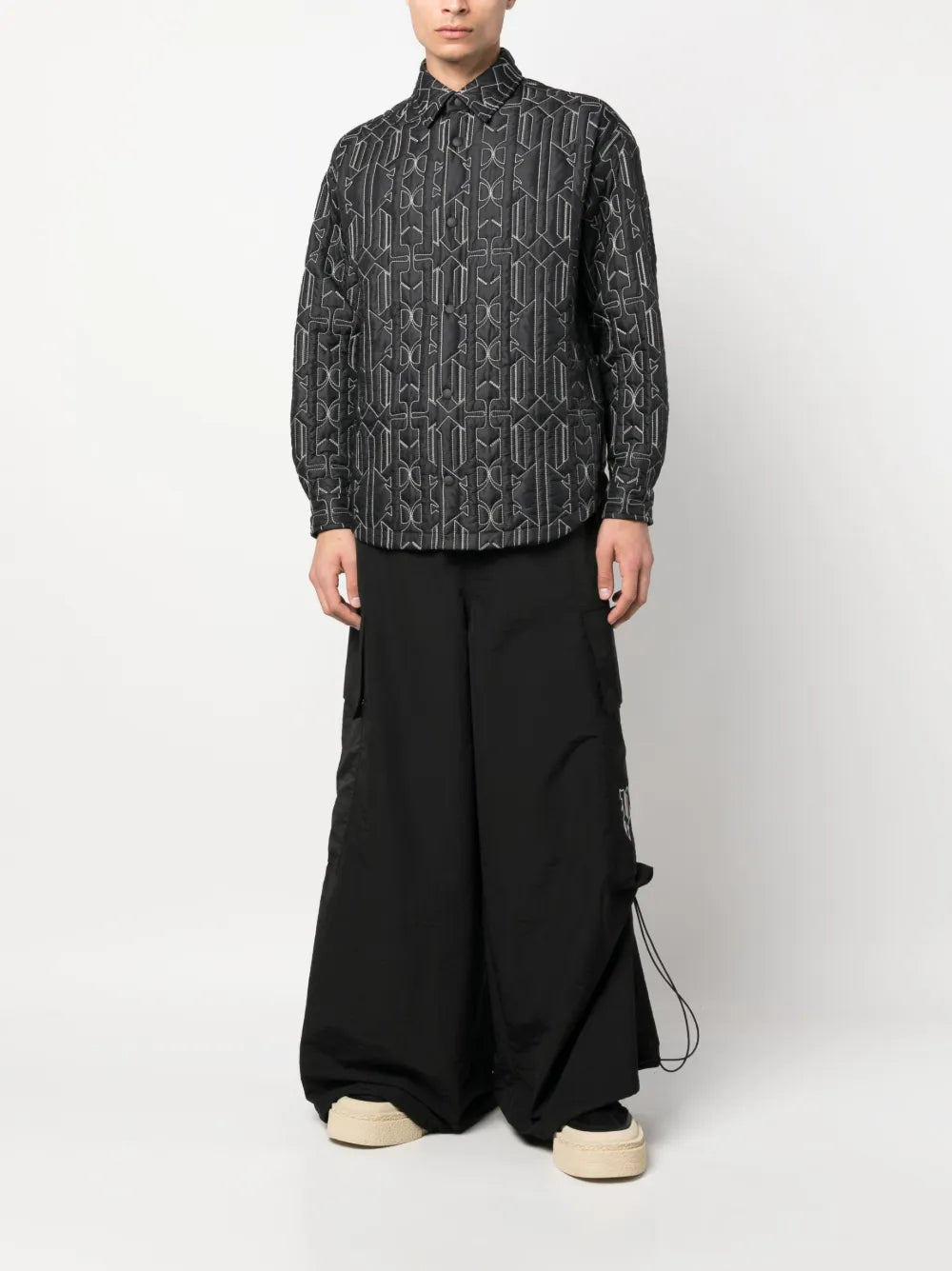 Hemden Gep quiltetes Hemd Palm Angels Grau Homme