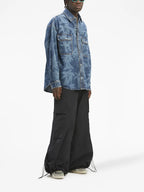 Camisas Camisa de Denim Palmity Palm Angels Azul Homme