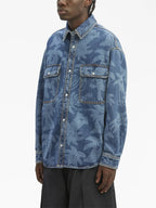 Camisas Camisa de Denim Palmity Palm Angels Azul Homme