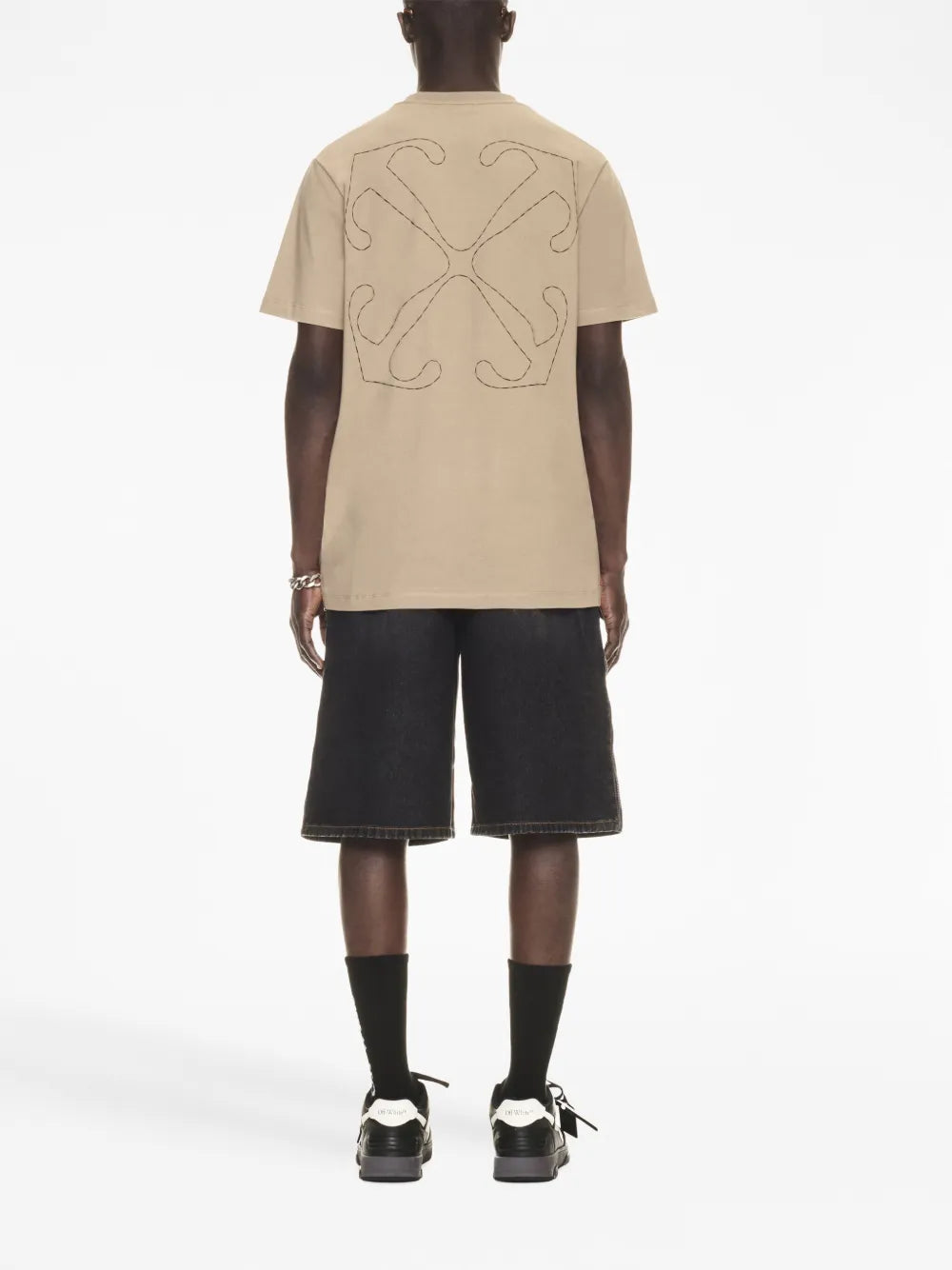Tシャツ オフステッチTシャツ Off-White ベージュ 男
