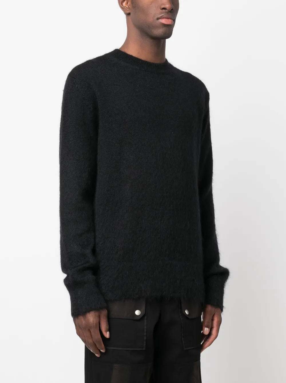 Maille Pull Arrow en mohair Off-White Noir Homme
