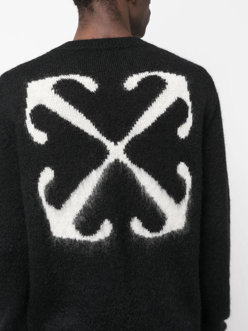 Maille Pull Arrow en mohair Off-White Noir Homme