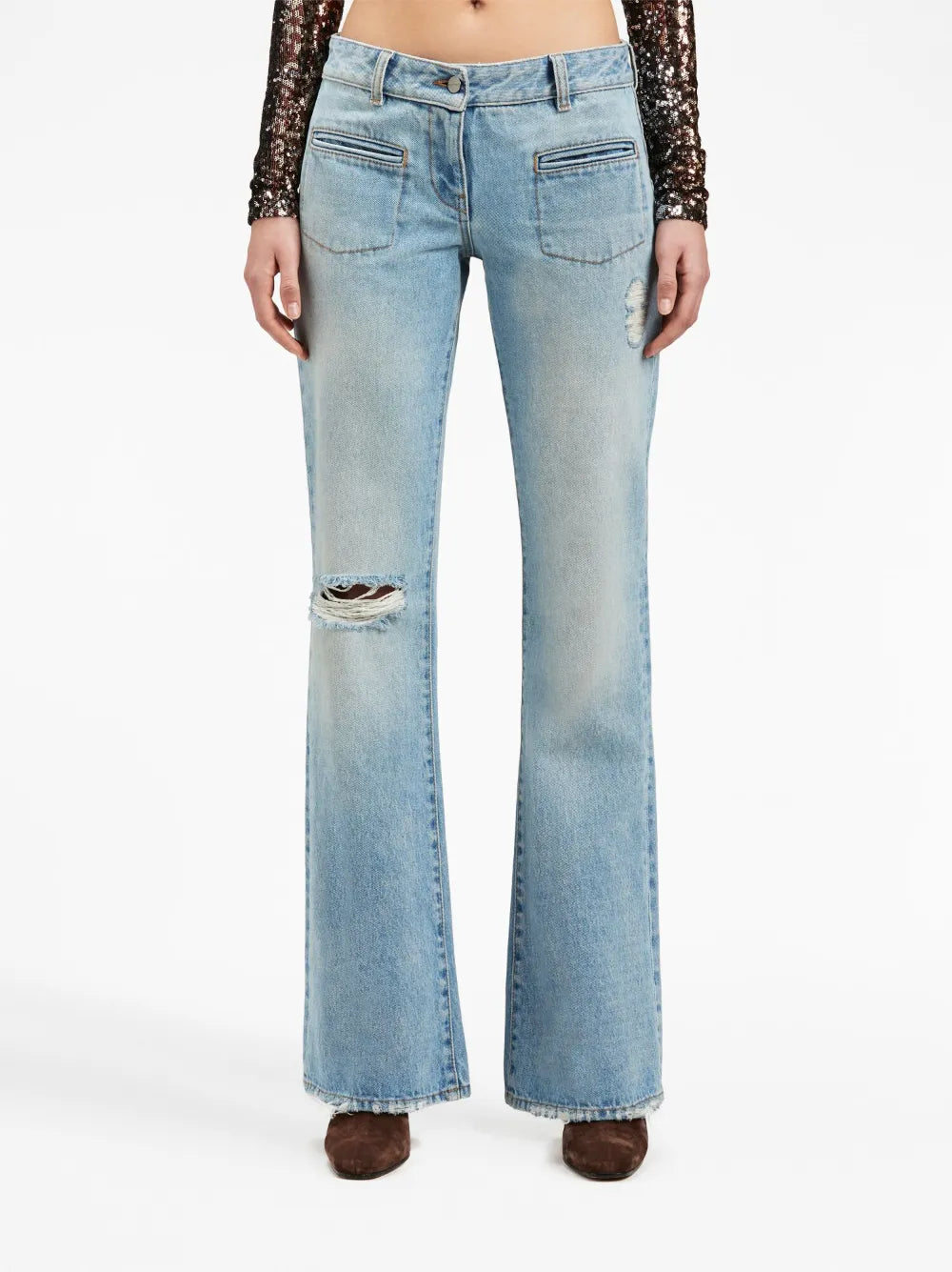 Pantalons Jean bootcut Palm Angels Bleu Femme