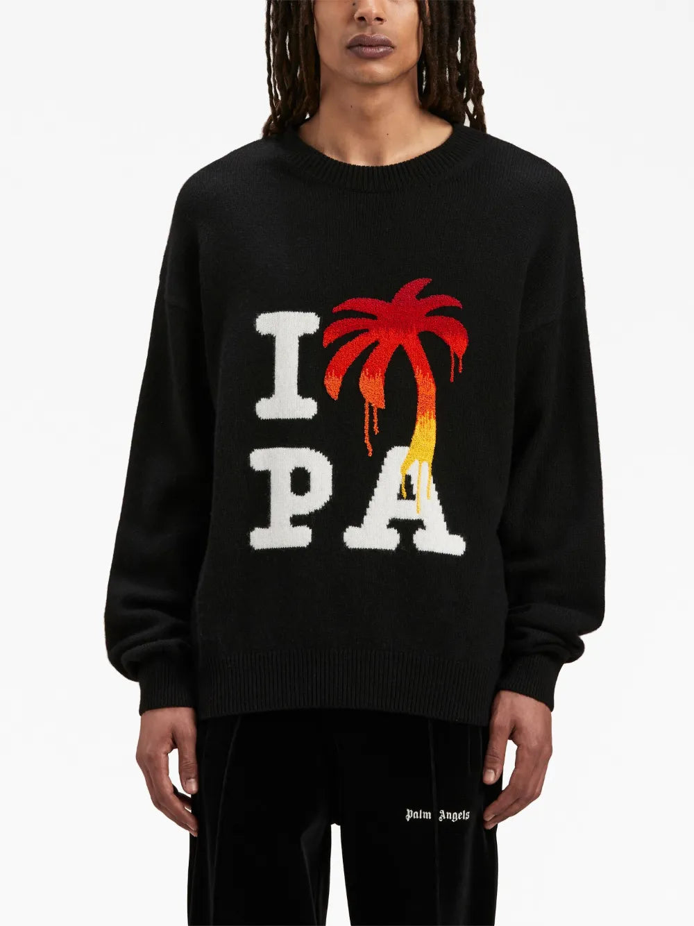 스웨트셔츠 I love PA 스웨터 Palm Angels 검은색 Homme