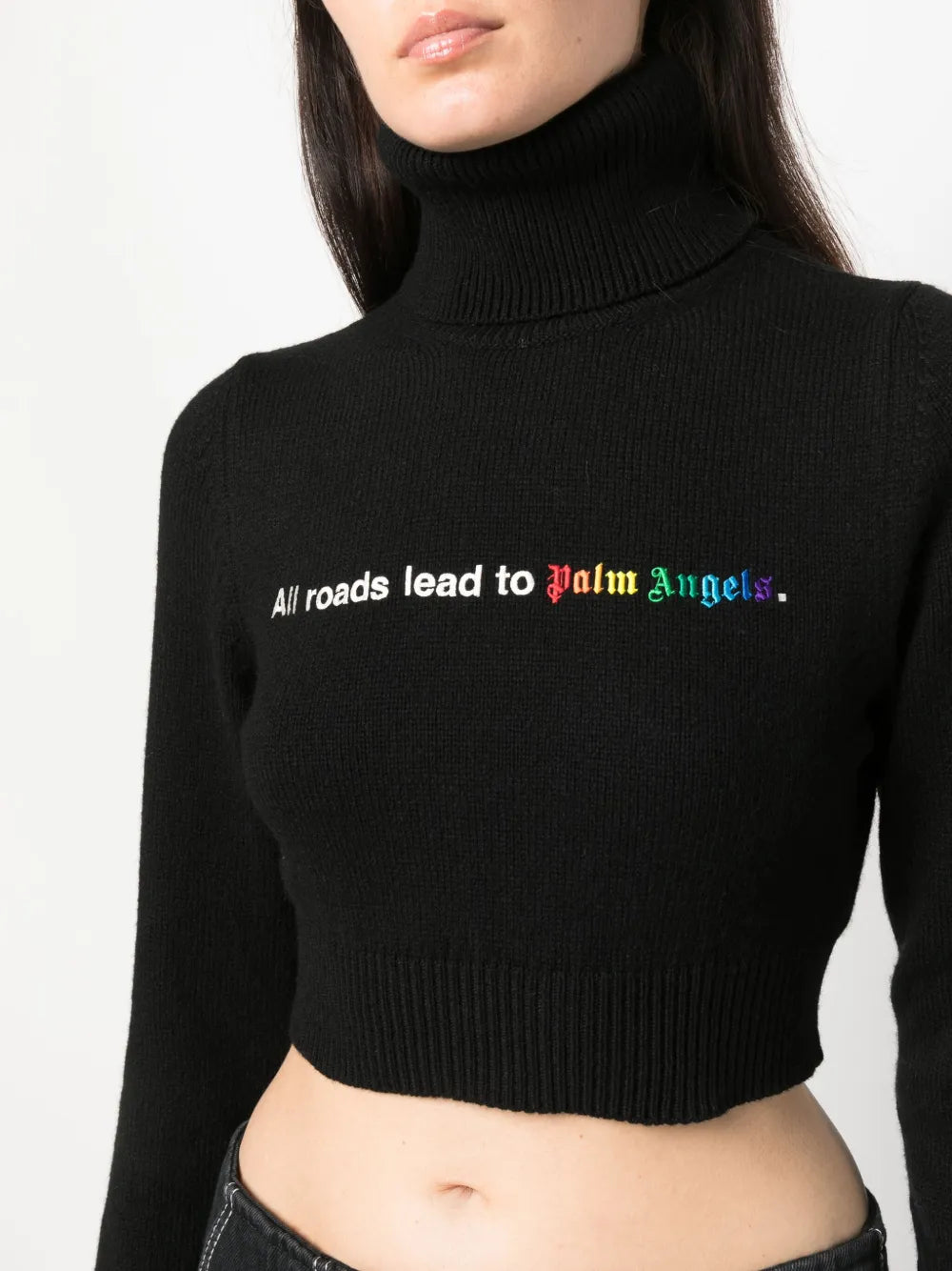 Maglieria Maglione Corto Palm Angels Nero Femme