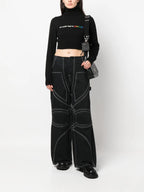 Maglieria Maglione Corto Palm Angels Nero Femme