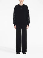 Strickwaren Pull Stitch Arrow Off-White Schwarz Homme