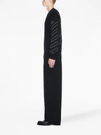 Strickwaren Pull Stitch Arrow Off-White Schwarz Homme