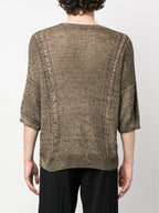 Camisetas T-Shirt de Malha Saint Laurent Marrom Homme
