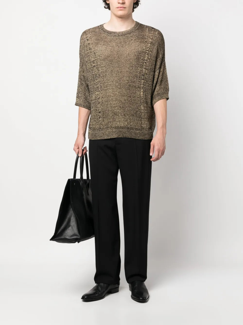 티셔츠 니트 티셔츠 Saint Laurent 갈색 Homme