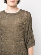 Camisetas T-Shirt de Malha Saint Laurent Marrom Homme