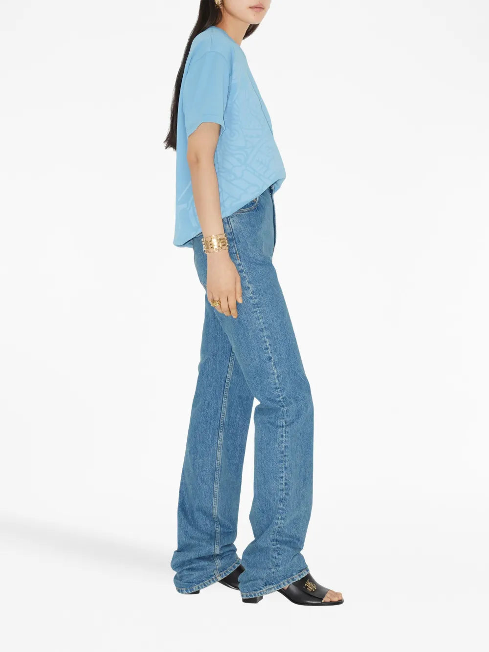 Pantalons Jean droit Burberry Bleu Femme